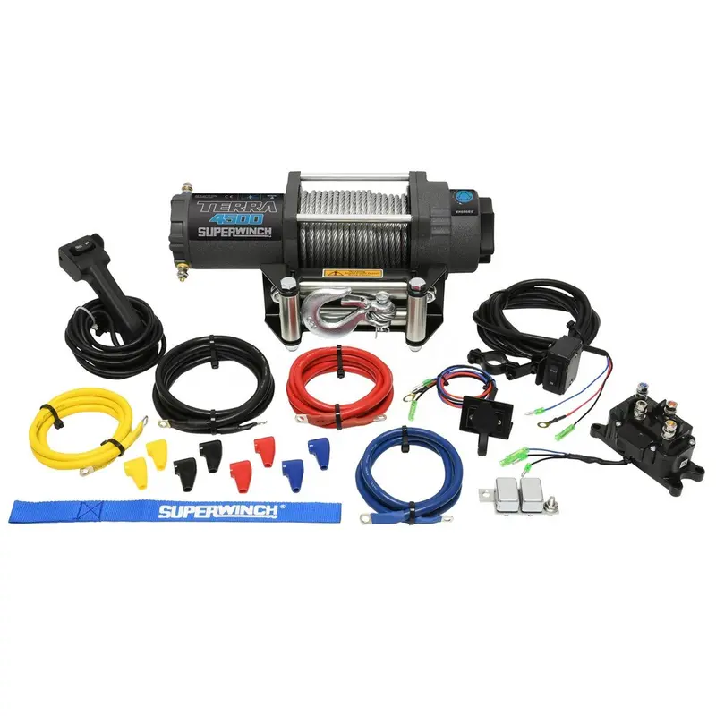 Superwinch 4500 Lbs 12V Dc 15/64In X 50Ft Steel Rope Terra 4500 Winch - Gray Wrinkle 2