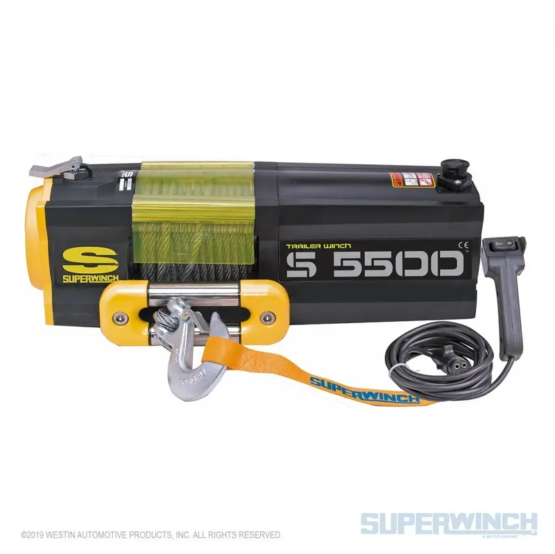 Superwinch 5500 Lbs 12V Dc 7/32In X 60Ft Steel Rope S5500 Winch 1