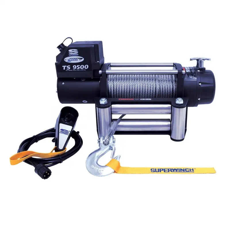 Superwinch 9500 Lbs 12V Dc 11/32In X 95Ft Steel Rope Tiger Shark 9500 Winch 1