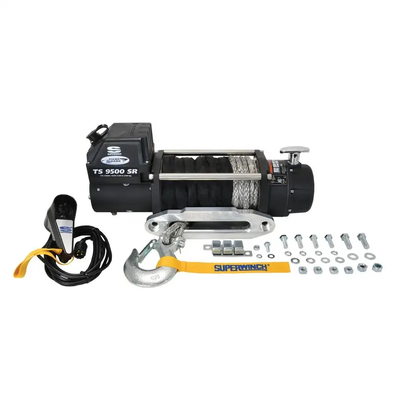 Superwinch 9500 Lbs 12V Dc 3/8In X 80Ft Synthetic Rope Tiger Shark 9500 Winch 2