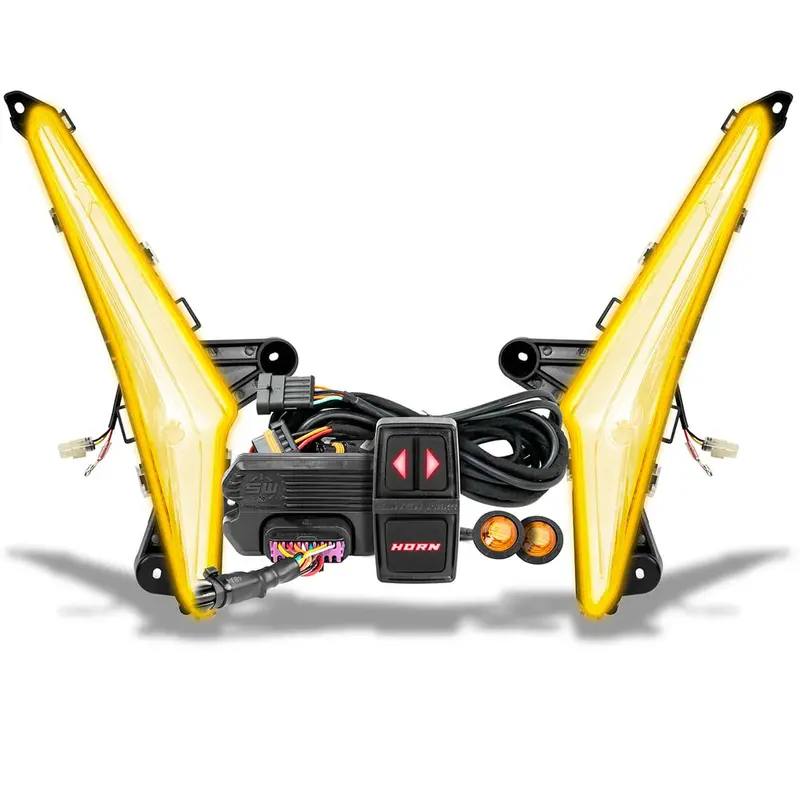 Switch Works Can-Am Maverick R Sequential Front Fang Lights W/Taillight Integration Plug-&-Play Turn-Signal Kit 1