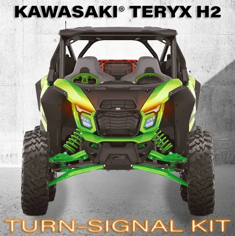 Switch Works Kawasaki Teryx H2 Turn Signal Sequential Front Led Lights Kit W/ Taillight Integration 1