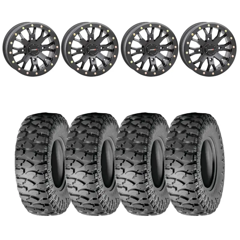 System 3 Black Sb-4 Beadlock & Atturo Trail Blade Boss Wheel & Tire Kit 1