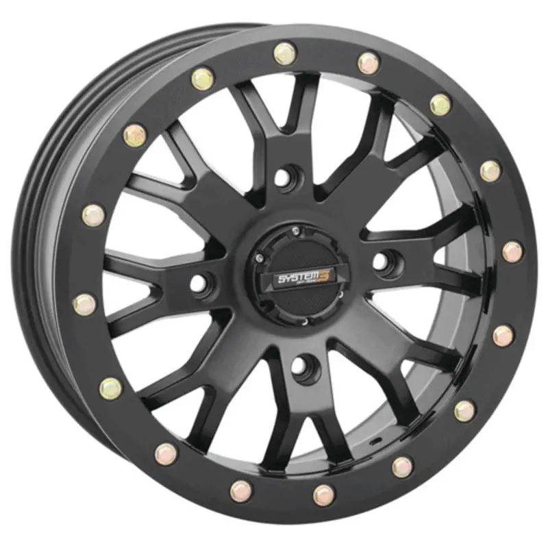 System 3 Black Sb-4 Beadlock & Sedona Ridge Saw Wheel & Tire Kit 4