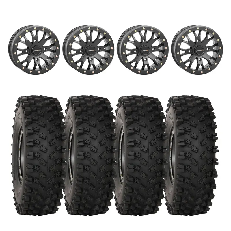 System 3 Black Sb-4 Beadlock & System 3 Atx470 All Terrain Xtreme Wheel & Tire Kit 1