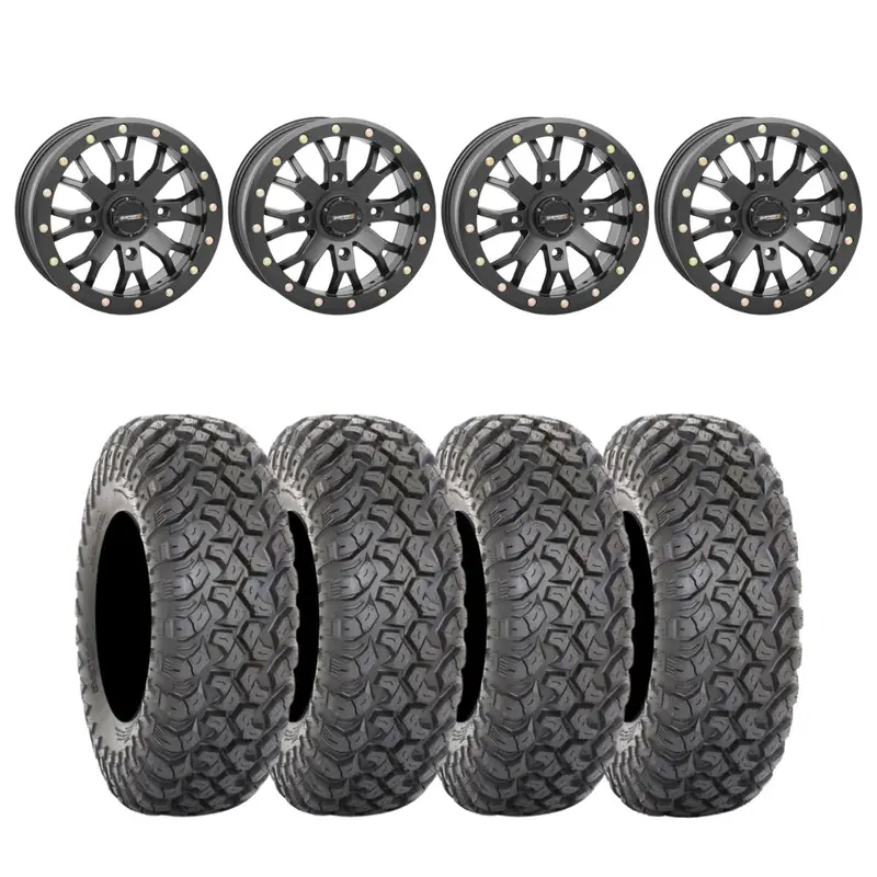 System 3 Black Sb-4 Beadlock & System 3 Radial Rt320 Wheel & Tire Kit 1