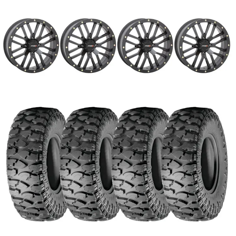 System 3 Black St-3 & Atturo Trail Blade Boss Wheel & Tire Kit 1