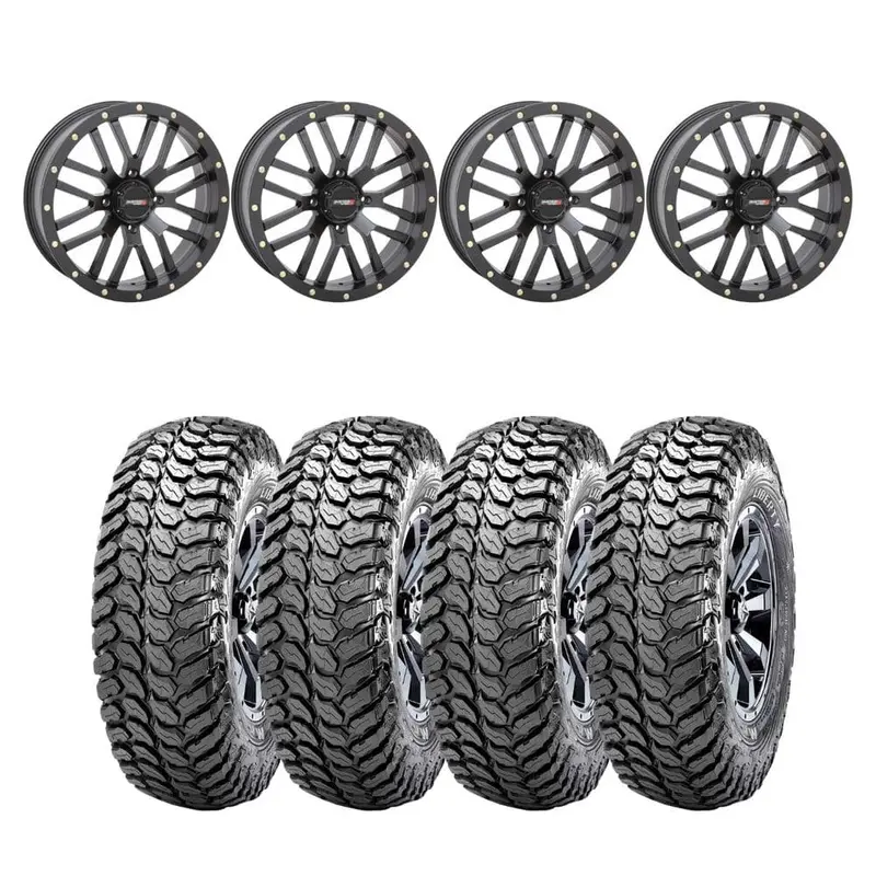 System 3 Black St-3 & Maxxis Liberty Performance Off Road Wheel & Tire Kit 1