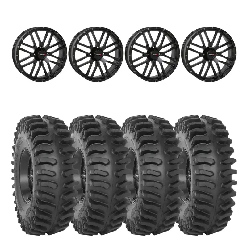 System 3 Black St-3 & System 3 Extreme Trail Radial Xt400 Extreme Trail Radial Wheel & Tire Kit 1