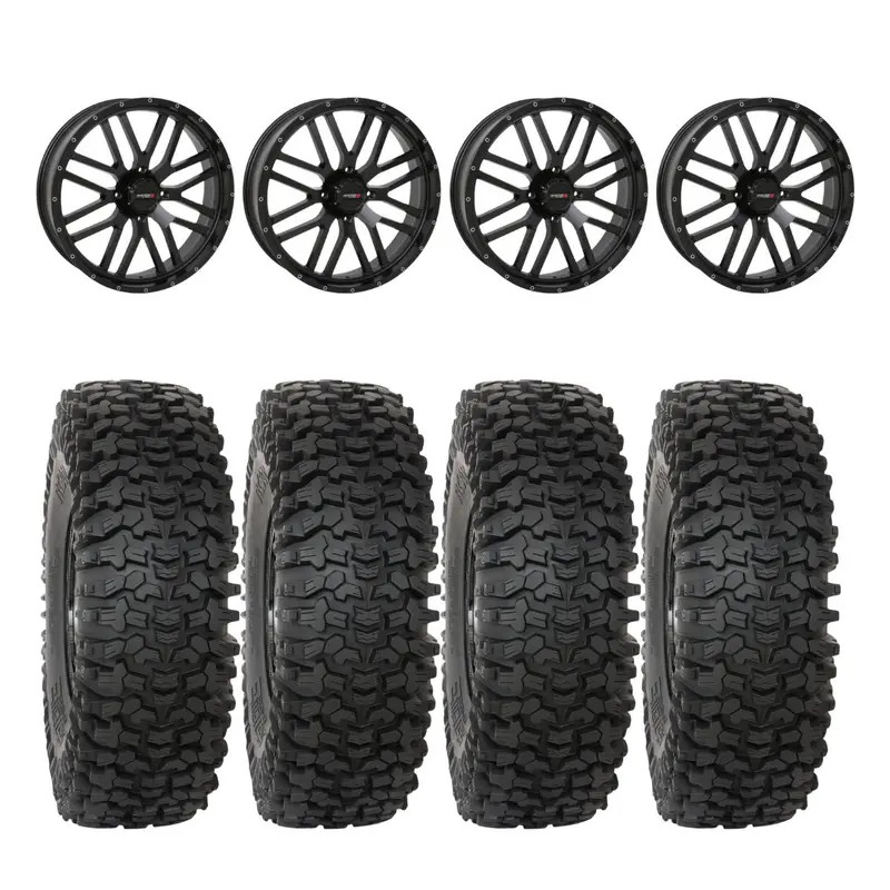 System 3 Black St-3 & System 3 Rc500s 8 Ply Rock Crawler Wheel & Tire Kit 1
