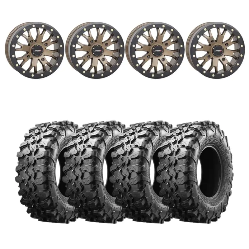 System 3 Bronze Sb-4 Beadlock & Maxxis Radial Carnivore Wheel & Tire Kit 1