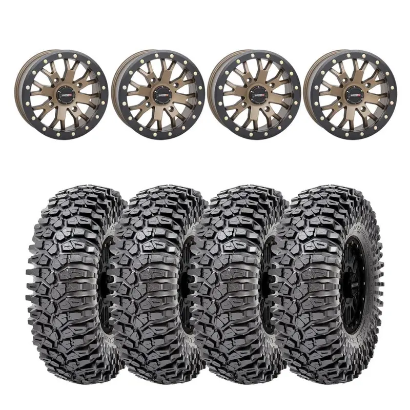 System 3 Bronze Sb-4 Beadlock & Maxxis Radial Roxxzilla Wheel & Tire Kit 1