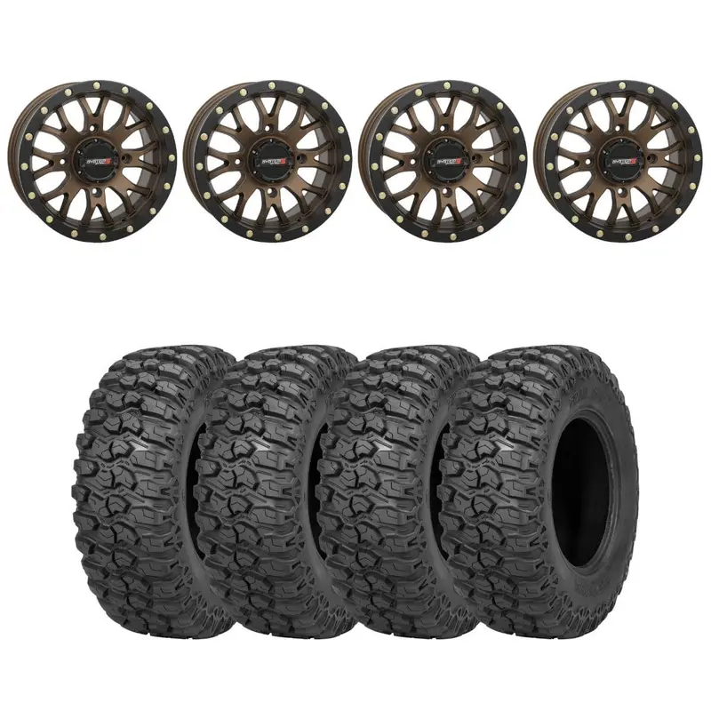 System 3 Bronze Sb-4 Beadlock & Sedona Trail Saw Wheel & Tire Kit 1