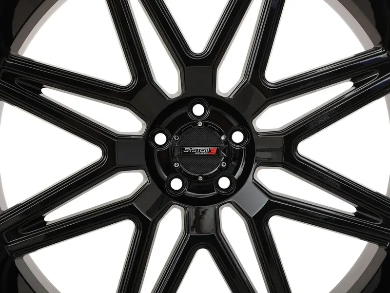 System 3 Gloss Black/Milled St-7 & System 3 Offroad Xtr370 Wheel & Tire Kit 3