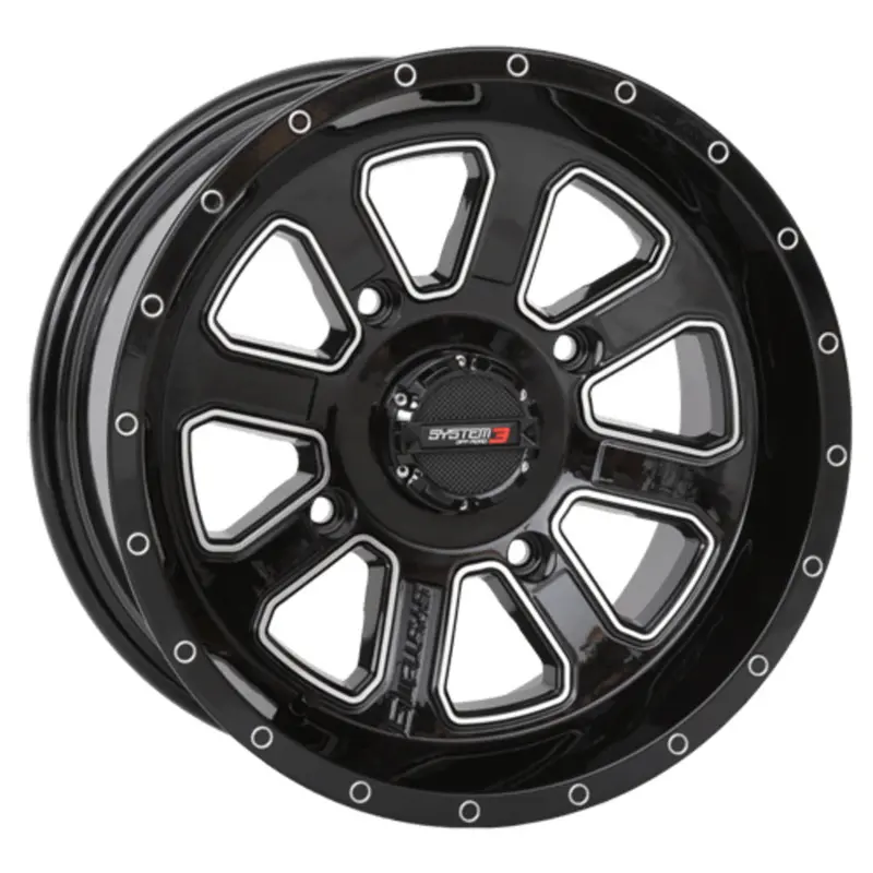 System 3 Gloss Black St-4 & Bfgoodrich Mud-Terrain T/A Km3 Wheel & Tire Kit 2