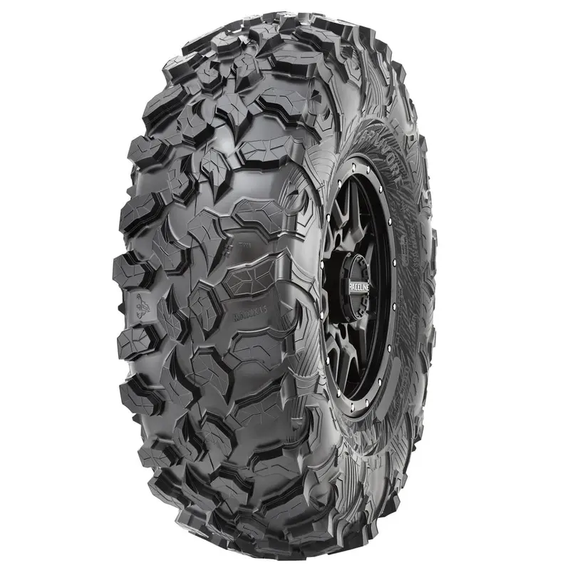 System 3 Gloss Black St-4 & Maxxis Radial Carnivore Wheel & Tire Kit 4