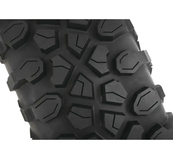 System 3 Gloss Black W/Matte Brushed Ring Sb-9 Beadlock & System 3 Radial Xc450 Wheel & Tire Kit 4