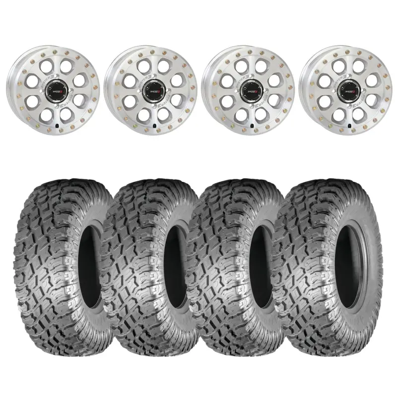 System 3 Machined Sb-7 Beadlock & Atturo Trail Blade X/T Wheel & Tire Kit 1