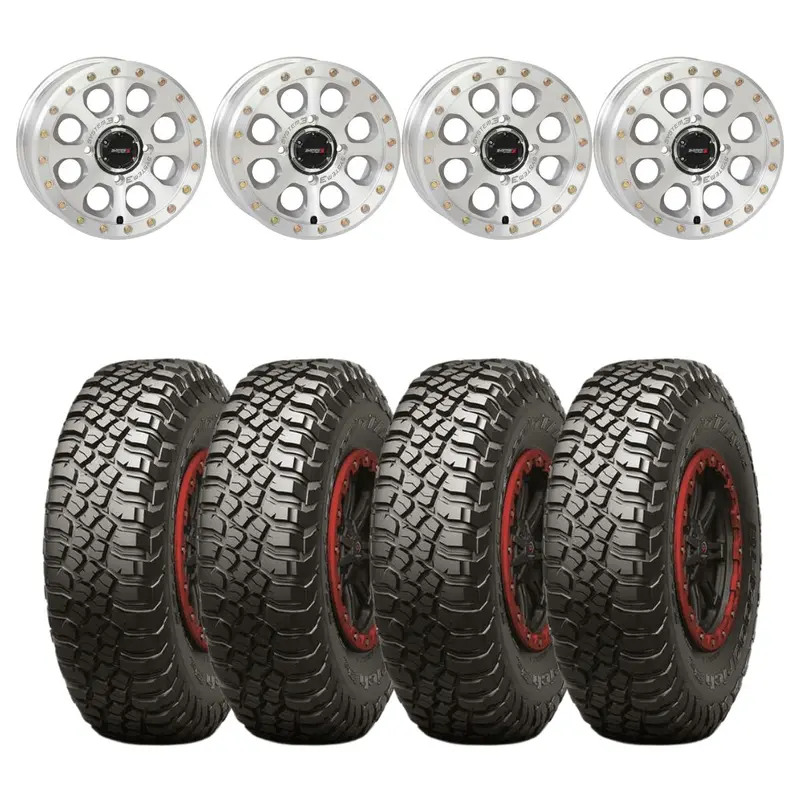 System 3 Machined Sb-7 Beadlock & Bfgoodrich Mud-Terrain T/A Km3 Wheel & Tire Kit 1