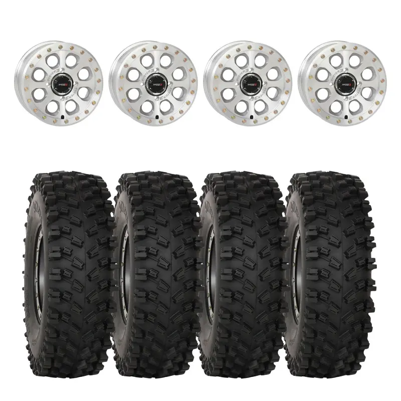 System 3 Machined Sb-7 Beadlock & System 3 Atx470 All Terrain Xtreme Wheel & Tire Kit 1