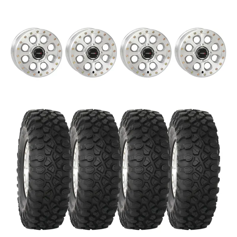 System 3 Machined Sb-7 Beadlock & System 3 Radial Xc450 Wheel & Tire Kit 1