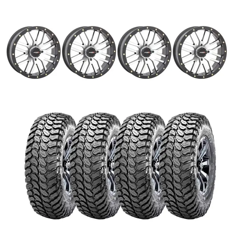 System 3 Machined St-3 & Maxxis Liberty Performance Off Road Wheel & Tire Kit 1