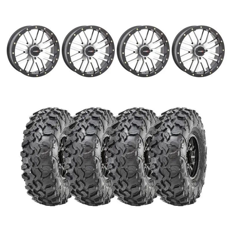 System 3 Machined St-3 & Maxxis Radial Carnivore Wheel & Tire Kit 1