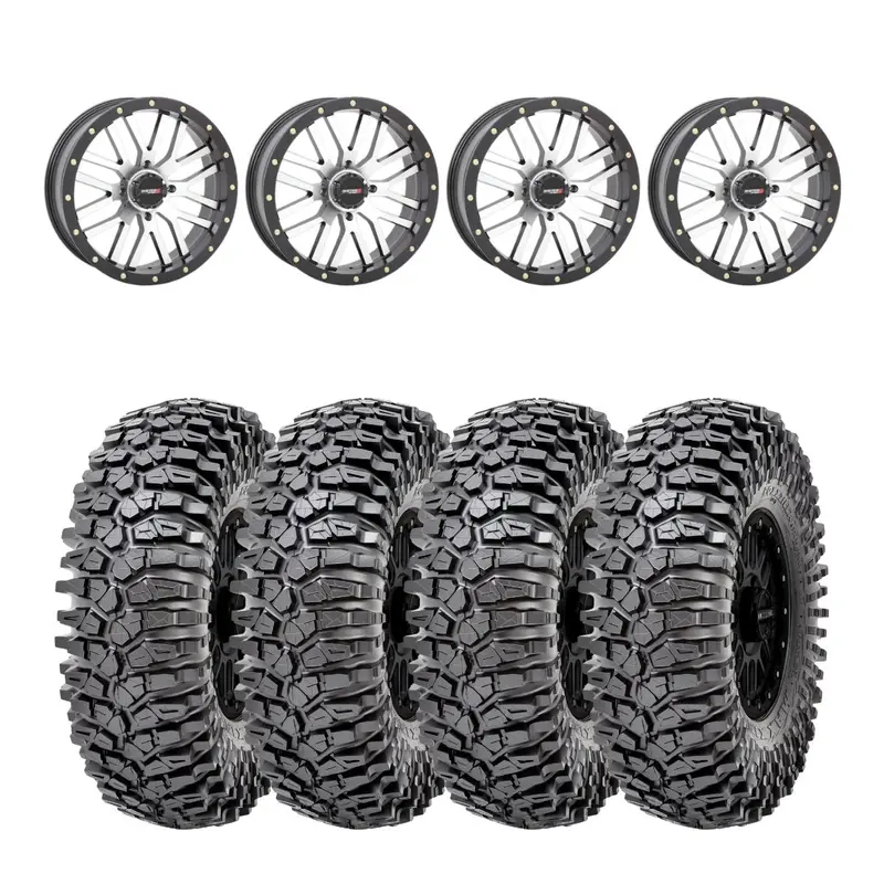 System 3 Machined St-3 & Maxxis Radial Roxxzilla Wheel & Tire Kit 1
