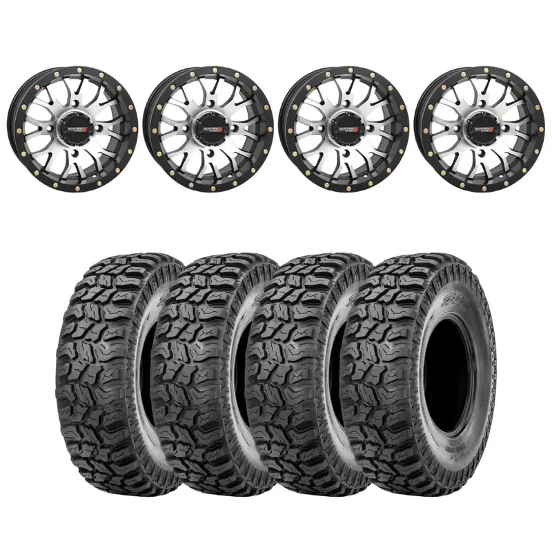 System 3 Machined St-3 & Sedona Ridge Saw Wheels & Tire Kit 1