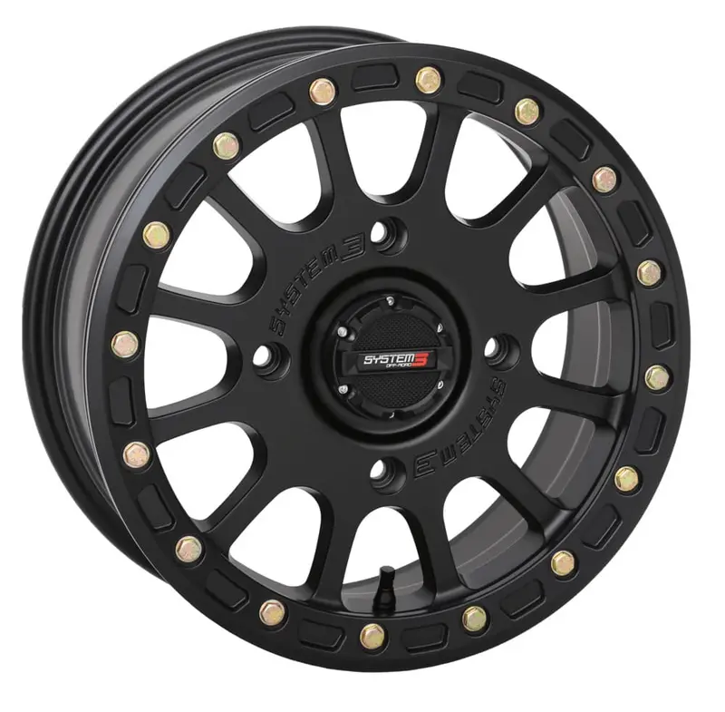 System 3 Matte Black Sb-5 Beadlock & System 3 Dx440 Offroad Wheel & Tire Kit 2