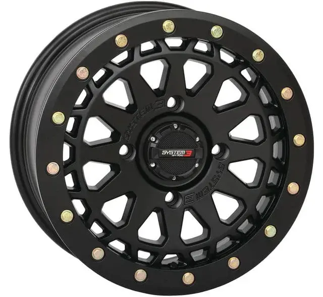 System 3 Matte Black Sb-6 Beadlock & Maxxis Radial Roxxzilla Wheel & Tire Kit 2