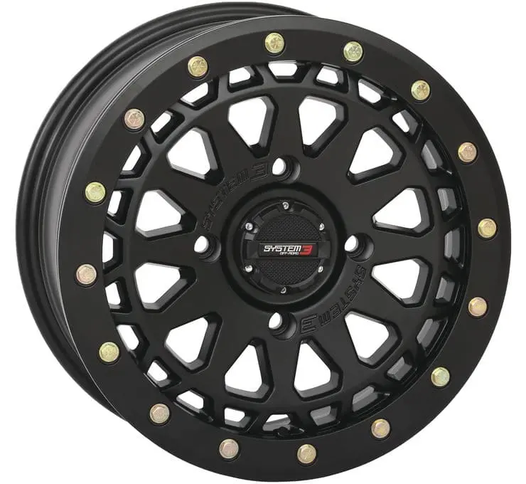 System 3 Matte Black Sb-6 Beadlocks & System 3 Atx470 All Terrain Xtreme Wheel & Tire Kit 2