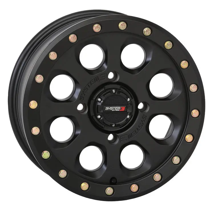 System 3 Matte Black Sb-7 Beadlock & Maxxis Liberty Performance Off Road Wheel & Tire Kit 2