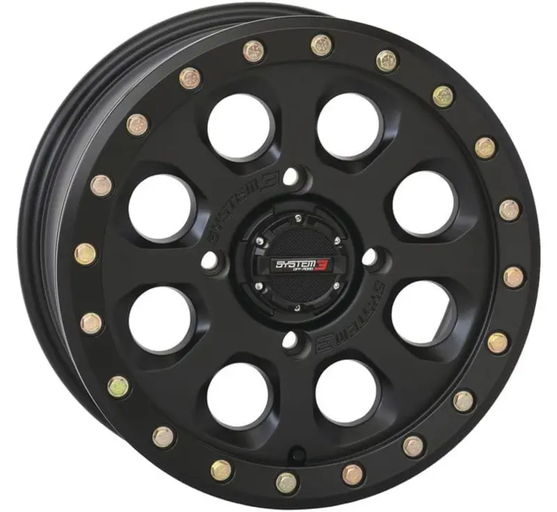 System 3 Matte Black Sb-7 Beadlock & Sedona Rockabilly Wheel & Tire Kit 3