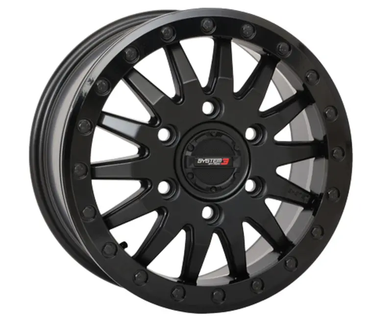 System 3 Matte Black Sb-8 6-Lug Beadlock & Maxxis Radial Carnivore Wheel & Tire Kit 2