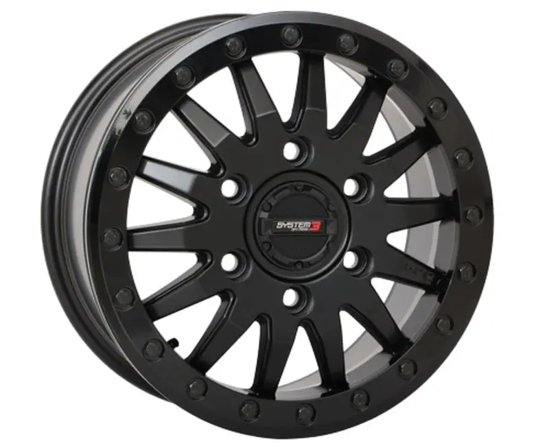 System 3 Matte Black Sb-8 6-Lug Beadlock & Sedona Rockabilly Wheel & Tire Kit 3