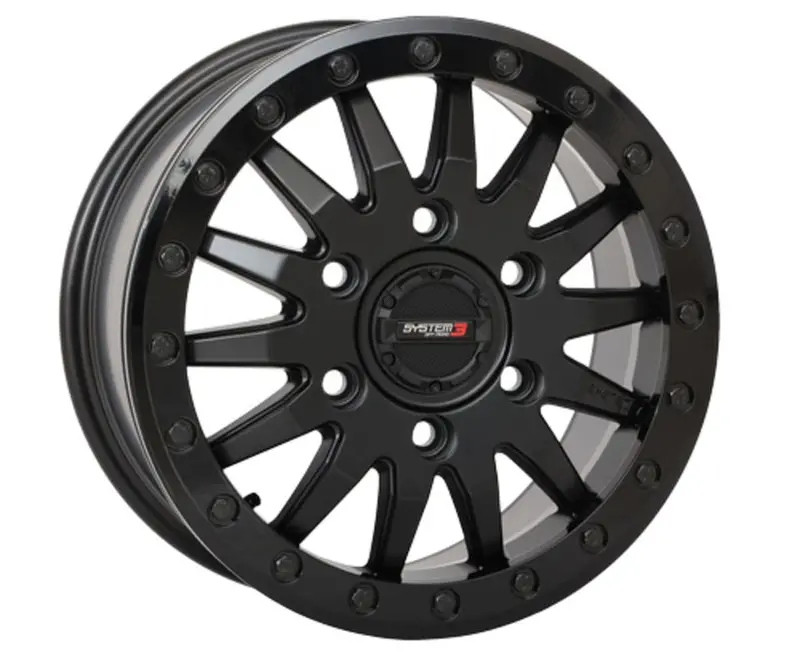 System 3 Matte Black Sb-8 Beadlock 6-Lug & System 3 Dx440 Offroad Wheel & Tire Kit 2