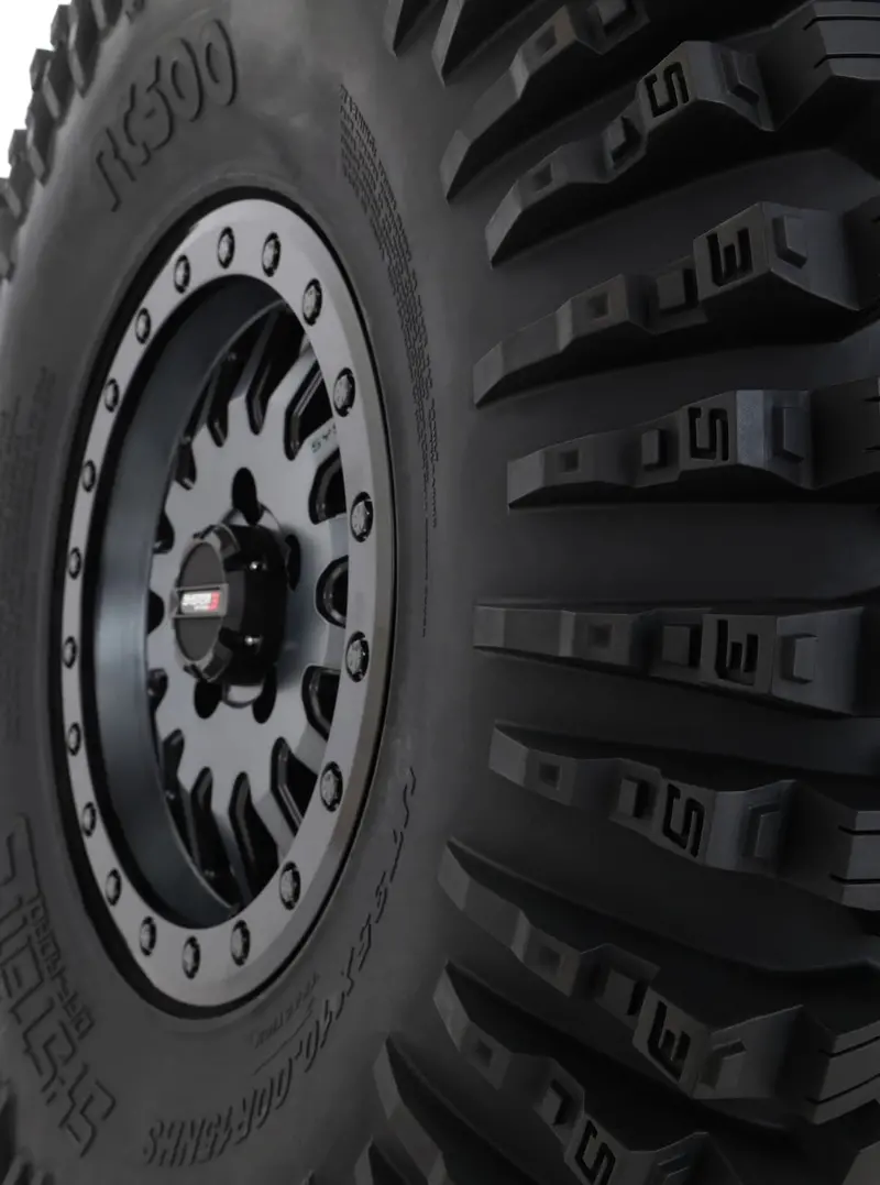 System 3 Matte Black Sb-8 Beadlock 6-Lug & System 3 Rc500 10 Ply Rock Crawler Wheel & Tire Kit 6