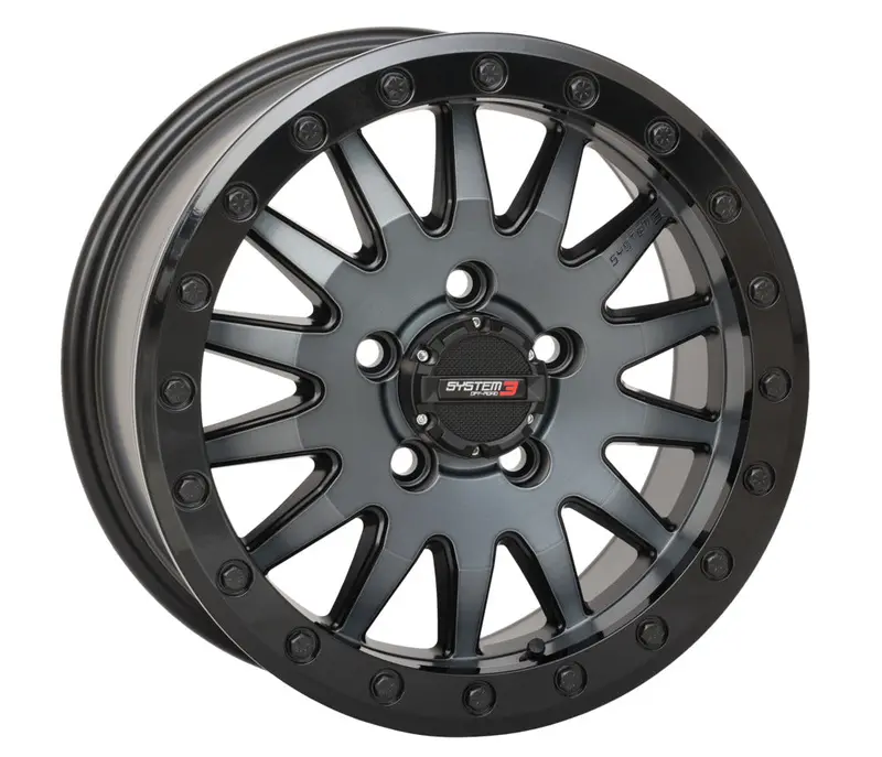 System 3 Matte Brushed Grey Sb-8 5-Lug Beadlock & Atturo Trail Blade Boss Wheel & Tire Kit 3