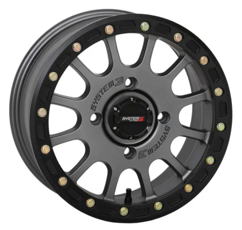 System 3 Matte Gunmetal Sb-5 Beadlock & Maxxis Radial Roxxzilla Wheel & Tire Kit 2