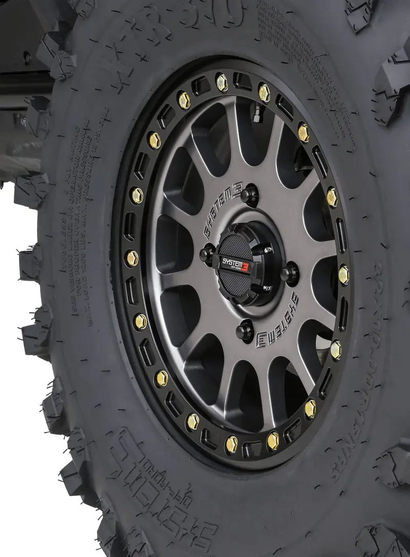 System 3 Matte Gunmetal Sb-5 Beadlock & System 3 Dx440 Offroad Wheel & Tire Kit 3