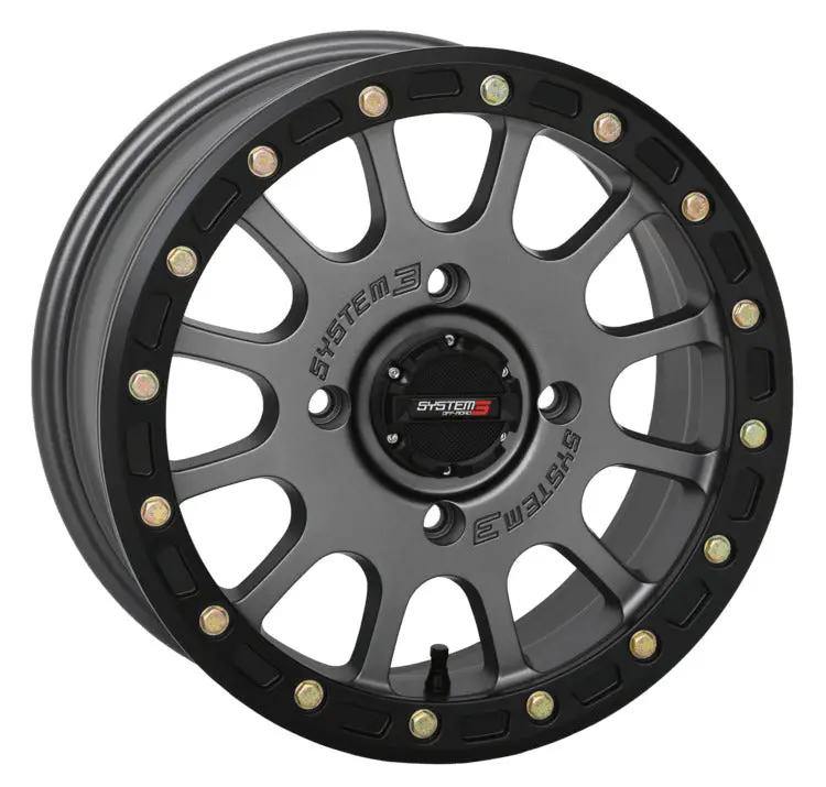 System 3 Matte Gunmetal Sb-5 Beadlock & System 3 Radial Xc450 Wheel & Tire Kit 2