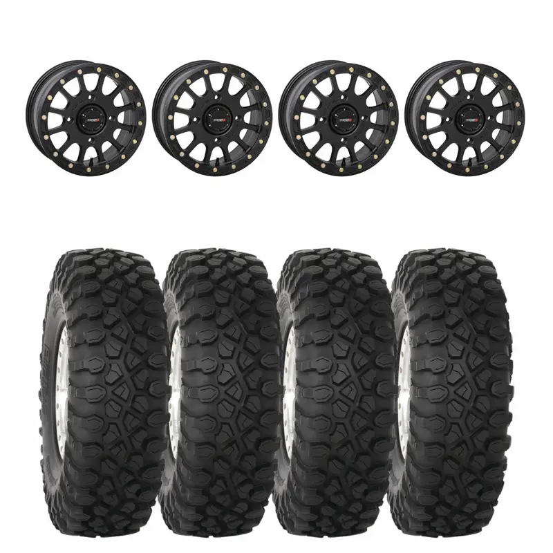System 3 Sb-5 Wheel Matte Black Beadlock & System 3 Radial Xc450 Wheel & Tire Kit 1