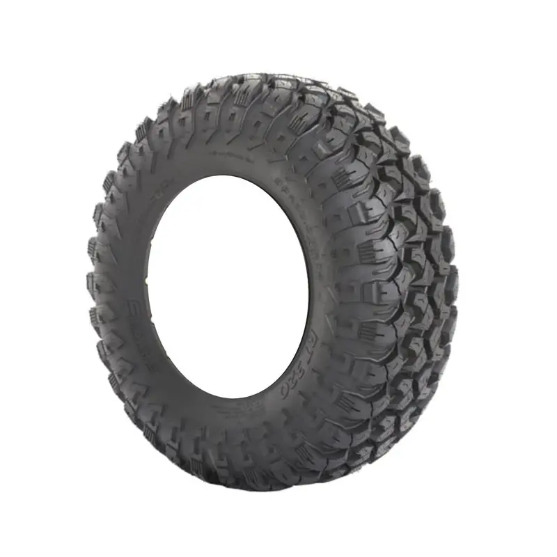 System 3 Sb-9 Gloss Black W/Matte Brushed Ring Beadlock & System 3 Radial Rt320 Wheel & Tire Kit 4