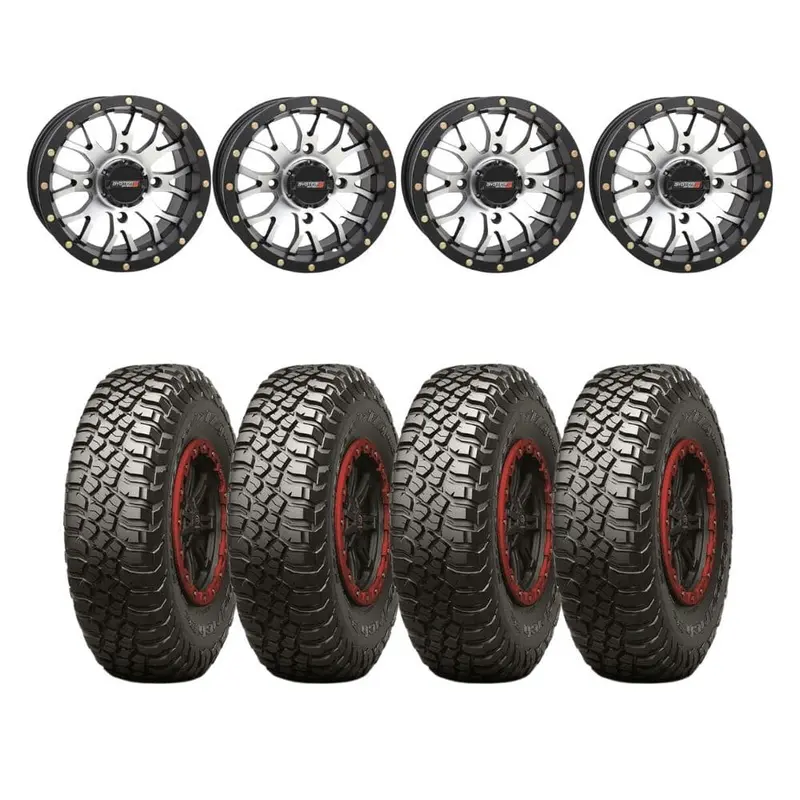 System 3 St-3 Machined & Bfgoodrich Mud-Terrain T/A Km3 Wheel & Tire Kit 1