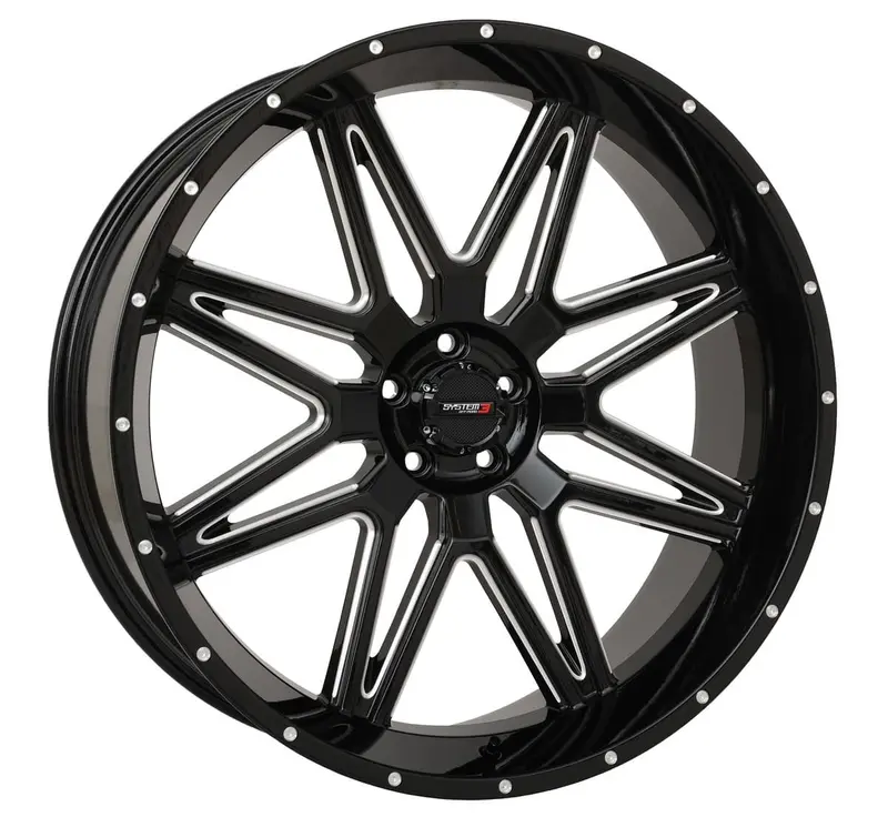 System 3 St-7 Wheel - Gloss Black/Milled 1