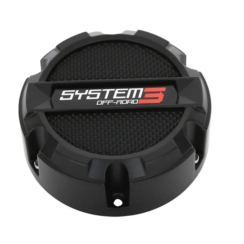 System 3 St3 Center Cap 4X137 & 4X156 Snap-In - Matte Black 1