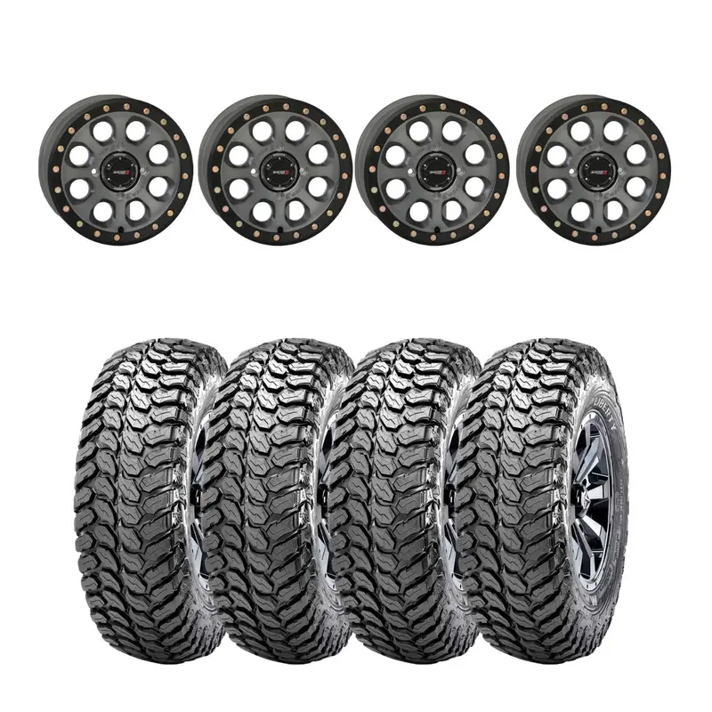 System 3 Titanium Sb-7 Beadlock & Maxxis Liberty Performance Off Road Wheel & Tire Kit 1