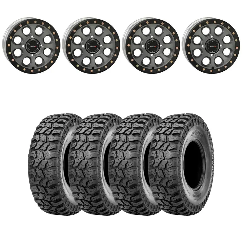 System 3 Titanium Sb-7 Beadlock Sedona Ridge Saw Wheel & Tire Kit 1