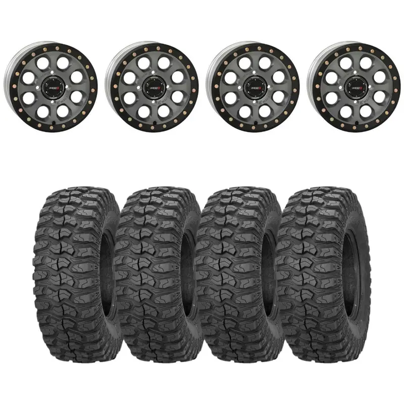 System 3 Titanium Sb-7 Beadlock & Sedona Rockabilly Wheel & Tire Kit 1